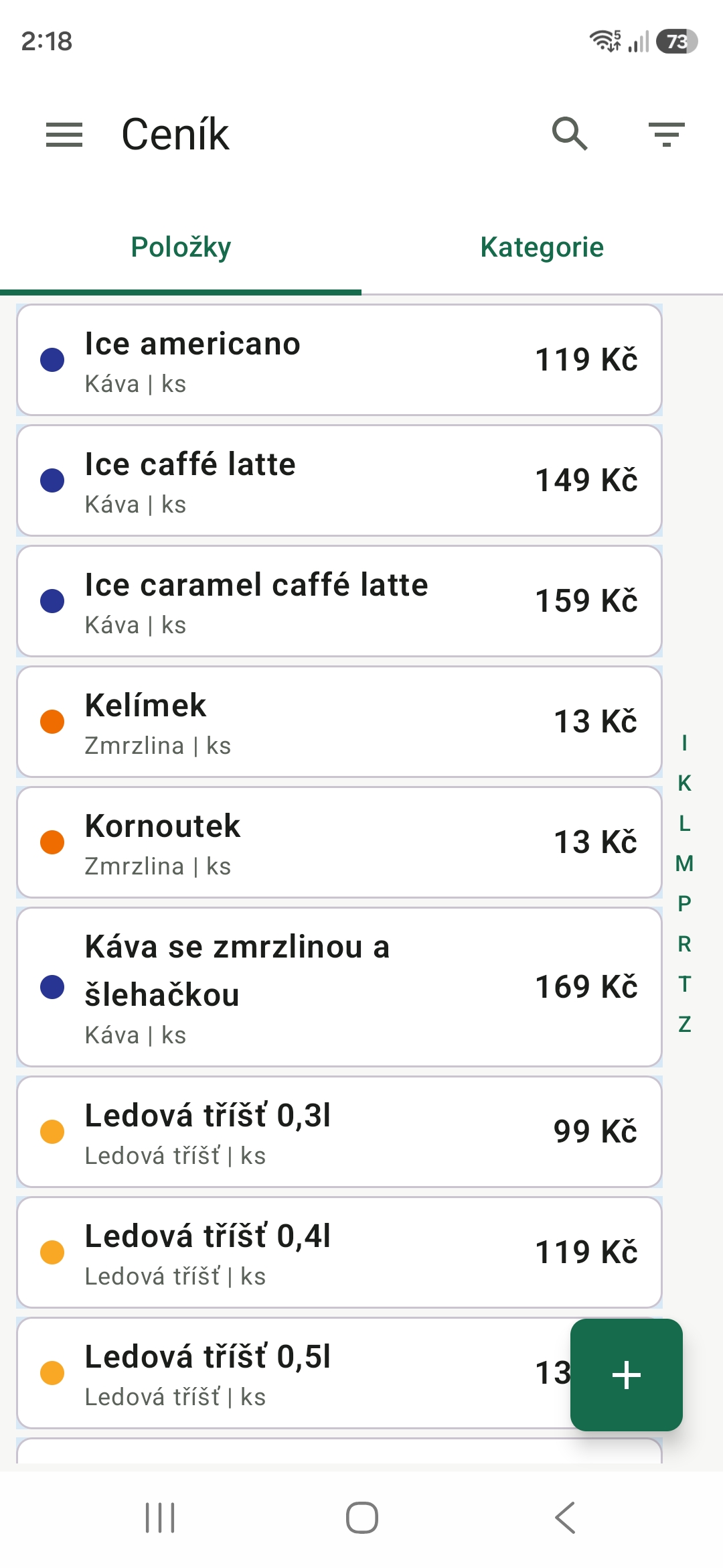 Ceník
